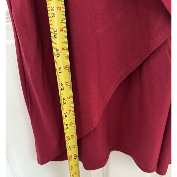 Chicos Womens Maxi Dress Size Large Red Rayon Stretch Sleeveless Wrap Hem Effect - Picture 5 of 9